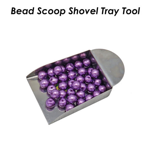 Mini Bead Shovel, Bead Scoop, Gem Scoop Shovel Tray, Jewelry Tools for Sorting Beads, Pearls, Gems Shovel