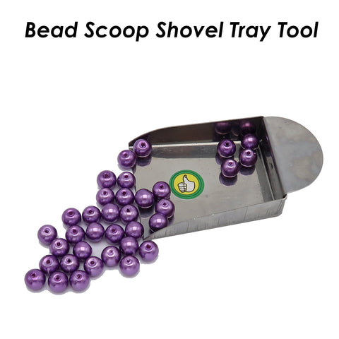 Mini Bead Shovel, Bead Scoop, Gem Scoop Shovel Tray, Jewelry Tools for Sorting Beads, Pearls, Gems Shovel