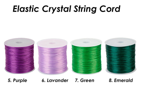 Elastic Stretch String 0.8mm, 50 Meters 1 Roll High Quality Stretchy Crystal String Cord for Jewelry Making Bracelet Beading Thread