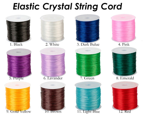 Elastic Stretch String 0.8mm, 50 Meters 1 Roll High Quality Stretchy Crystal String Cord for Jewelry Making Bracelet Beading Thread