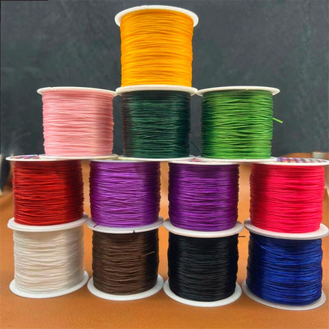 Elastic Stretch String 0.8mm, 50 Meters 1 Roll High Quality Stretchy Crystal String Cord for Jewelry Making Bracelet Beading Thread