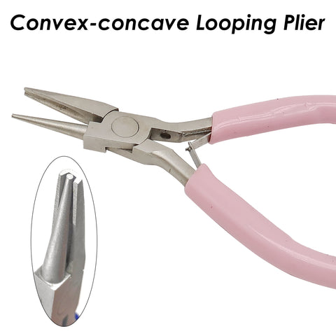 Convex-concave Pliers, Round Nose Pliers, Wire Looping Pliers for Wire Looping and Bending Tool, Mini Pliers for DIY Jewelry Making Tool