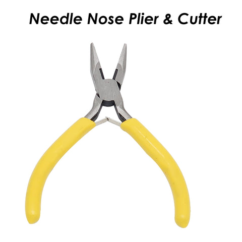 Needle Nose Plier with Needle Side Cutter, Wire Cutter Pliers, Cutting Bending Flatten Tool for Jewelry Making Tool