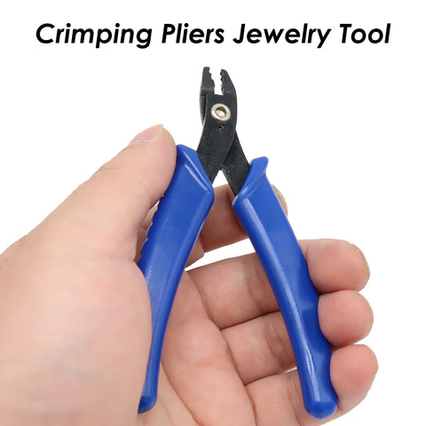 Crimping Pliers for Crimp Beads & Tubes, Crimp Pliers with Angled Nose, Pliers for Crimp Beads, DIY Jewelry Making Tools