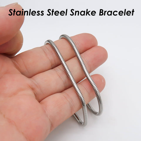 Stainless Steel Bracelet, Wholesale Snake Chain Bracelet for Men or Women, Tarnish Free Snake Bracelet Gold Silver, Minimalist Jewelry