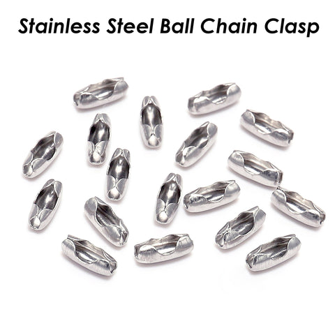 Stainless Steel Ball Chain Bulk for Jewelry Making, Tarnish Free 1.5mm 2.0mm 2.4mm Bead Chain for Bracelet necklace or Keychain