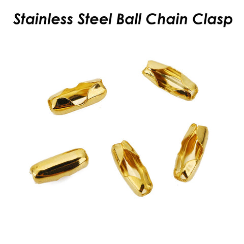 Stainless Steel Ball Chain Gold, Tarnish Free Gold Ball Chain Bulk for Jewelry Making, 1.5mm 2.0mm 2.4mm Bead Chain for Necklace Making