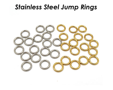 Stainless Steel Jump Rings Gold Silver, Bulk Wholesale Lobster Clasp Wholesale, Tarnish Free Jewelry Findings Supplies for Jewelry Making