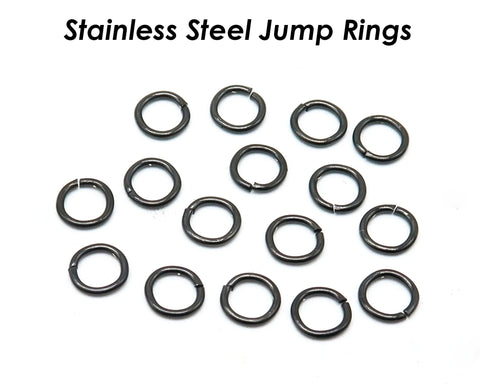 Stainless Steel Jump Rings Black Gold Silver, Stainless Steel Lobster Clasps, Jewelry Findings Jewelry Supplies for Jewelry Making