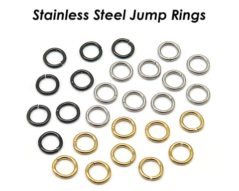 Stainless Steel Jump Rings Gold Silver, Wholesale Lobster Clasp Stainless Steel, Tarnish Free Jewelry Findings Supplies for Jewelry Making