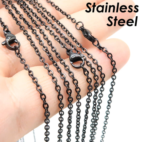 100 x Stainless Steel Necklace Gold Silver Wholesale Stainless Steel Necklace for Women Men, Tarnish Reseistant Chain for Jewlery Making