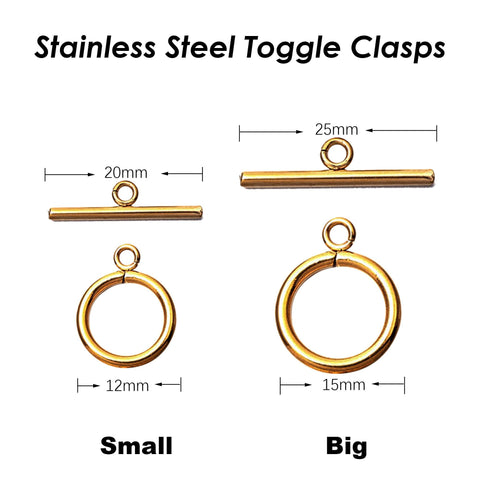 Stainless Steel Toggle Clasp Gold Silver Wholesale Jewelry Findings Toggle Clasps for Necklace or Bracelet Making