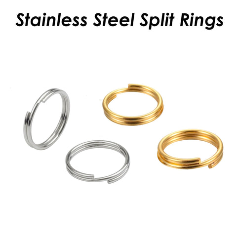 100 x Stainless Steel Split Rings Silver Gold Split Rings Wholesale, Double Jump Rings, Jewelry Findings for Jewelry Making