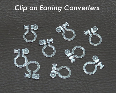 Clip on Earring Converters, Converts Earring Post to Non Pierced Clip-Ons, Invisible Earring Clip, No Piercing Earring Clip Jewelry Findings