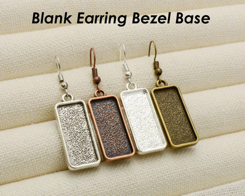 20 Pieces - Earring Bezel Setting, Earring Base Earring Bezel , Earring Blanks for Jewelry Making, Earring Tray for Cabochon Stones Epoxy