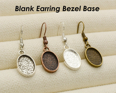 20 Pieces - Earring Bezel Setting, Earring Base Earring Bezel , Earring Blanks for Jewelry Making, Earring Tray for Cabochon Stones Epoxy
