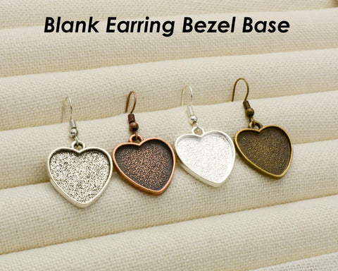 20 Pieces - Earring Bezel Setting, Earring Base Earring Bezel , Earring Blanks for Jewelry Making, Earring Tray for Cabochon Stones Epoxy