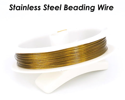 Stainless Steel Artistic Wire Gold Silver, Nylon Coated Stainless Steel Beading String Wire, Jewelry Making Supplies