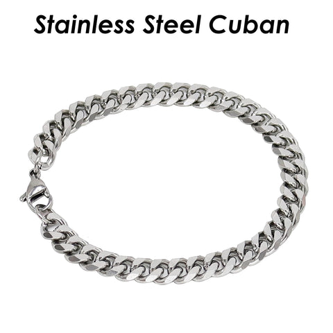 Stainless Steel Cuban Chain Necklace Bracelet, Stainless Steel Necklace, Twist Curb Necklae for Men Women, Gift for Him Gift for Her