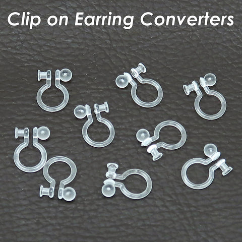 Clip on Earring Converters, Converts Earring Post to Non Pierced Clip-Ons, Invisible Earring Clip, No Piercing Earring Clip Jewelry Findings