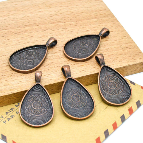 Teardrop Pendant Pendant Tray, 20x30mm Teardrop Bezel Pendant Setting, Teardrop Cabochon Setting, Teardrop Pendant Blanks