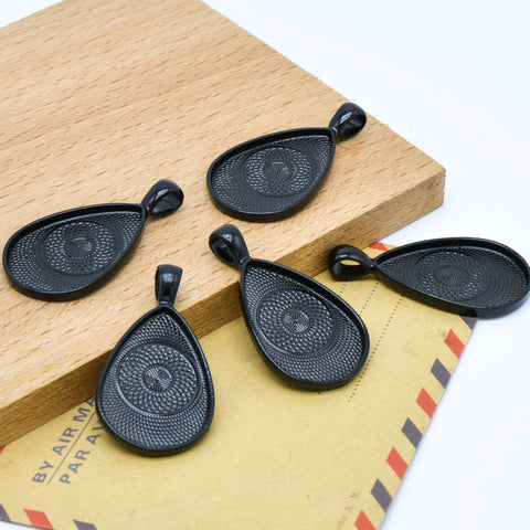 Teardrop Pendant Pendant Tray, 20x30mm Teardrop Bezel Pendant Setting, Teardrop Cabochon Setting, Teardrop Pendant Blanks