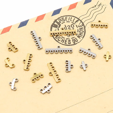 Mini Multi Strand Clasps Stainless Steel, Multi Strand Ends Gold Silver, Multi Link Necklace Connectors, Jewelry findings, Jewelry Supplies