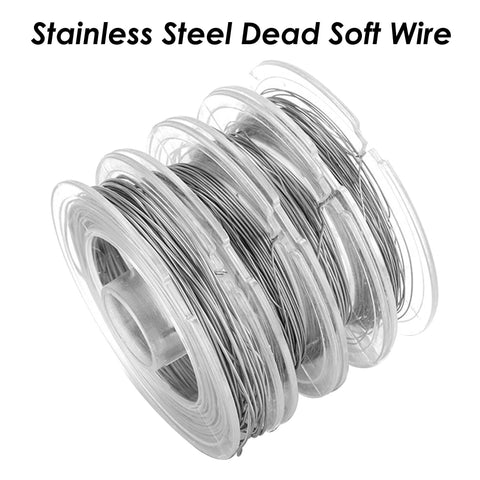 10 Meters x Stainless Steel Wire Gold Silver Wrapping Wire, Dead Soft Wire String, Stainless Steel Beading Wire For Jewelry Making