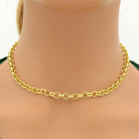 10 Feet x 6mm Rolo Chain Gold Silver Bronze Copper Rolo Link Chain for Jewelry Making,  Chunky Chain by the Yard Length Spool