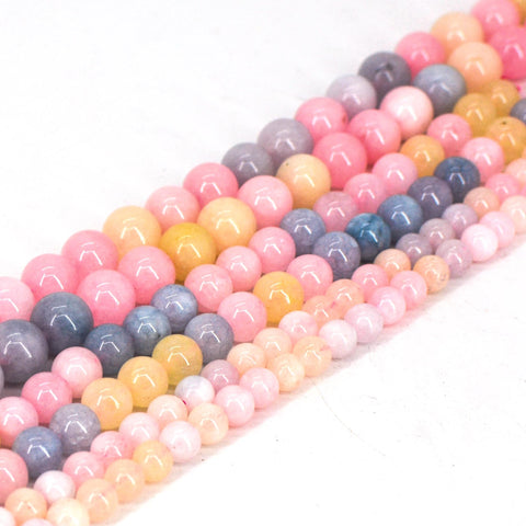 Morganite Beads, Natural Stone Beads, Genuine Stone Loose Beads, Pink Morganite Stone, Round Gemstone Beads for Necklace Bracelet Making