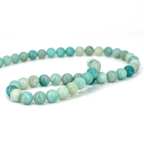 Blue Amazonite Beads, Natural Stone Beads, Genuine Stone Loose Beads, Amazonite Beads,Round Gemstone Beads for Necklace Bracelet Making