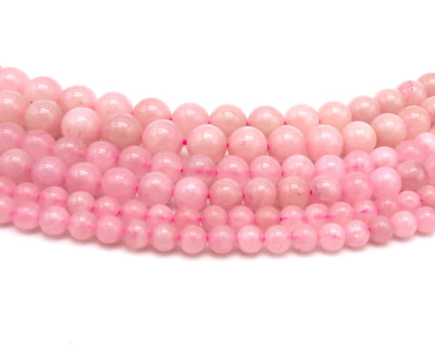 Natural Rose Quartz Beads 4mm 6mm 8mm 10mm 12mm Pink Genuine Rose Quartz Bead Gemstone Loose Beads for Bracelets Neckalce Jewelry Making