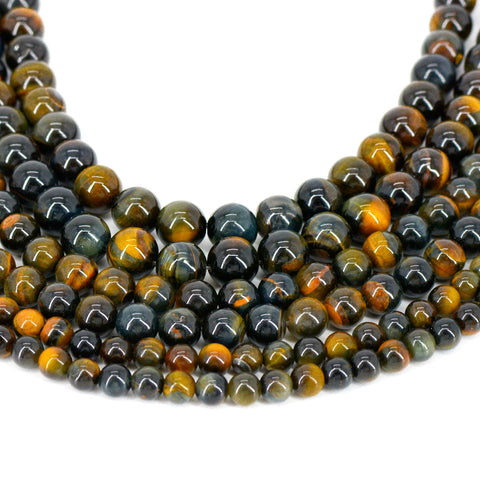 Blue Tiger's Eye Beads, Natural Stone Beads, Genuine Stone Beads, Blue Tiger's Eye Beads, Round Gemstone Beads for Necklace Bracelet Making