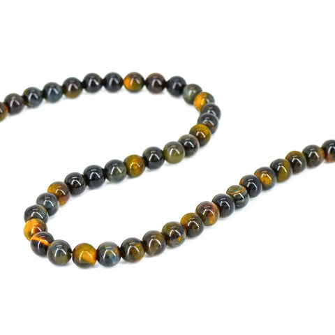 Blue Tiger's Eye Beads, Natural Stone Beads, Genuine Stone Beads, Blue Tiger's Eye Beads, Round Gemstone Beads for Necklace Bracelet Making