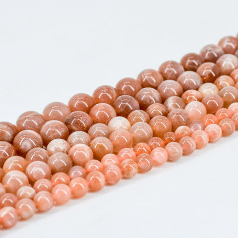 Sunstone Beads, Natural Stone Beads, Genuine Stone Loose Beads, Round Sun Stone Gemstone Beads for Necklace Bracelet Jewelry Making