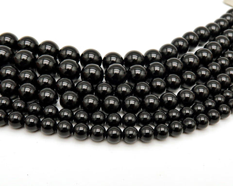 Natural Black Onyx Beads 4mm 6mm 8mm 10mm 12mm Round Natural Black Onyx Gemstones Loose Beads for Bracelets Necklace Jewelry Making