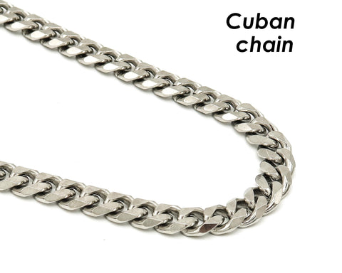 8mm Cuban Necklaces for Men Women, Big Cuban Link Necklace, Stainless Steel Curb Chain Necklace Steel Gold Bronze Copper, Gift for Him Her