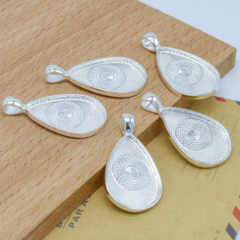 Teardrop Pendant Pendant Tray, 20x30mm Teardrop Bezel Pendant Setting, Teardrop Cabochon Setting, Teardrop Pendant Blanks