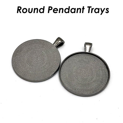 38mm Pendant Pendant Tray, 1.5 Inch Round Bezel Pendant Setting, 38mm Round Cabochon Setting, 38mm Pendant Blanks Silver Bronze Copper