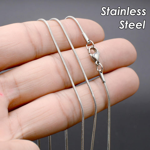 Stainless Steel Snake Necklace Gold Silver, Tarnish Resistant Snake Necklaces for Women or Men, Wholesale Stainless Steel Chain Necklace