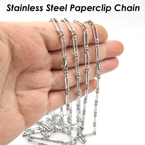 Stainless Steel Bracelet for Women Men, Tarnish Resistant Paperclip Bracelet Gold Silver Paper clip Bracelet , Paper Clip Chain Bracelet