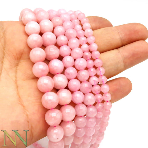 Natural Rose Quartz Beads 4mm 6mm 8mm 10mm 12mm Pink Genuine Rose Quartz Bead Gemstone Loose Beads for Bracelets Neckalce Jewelry Making