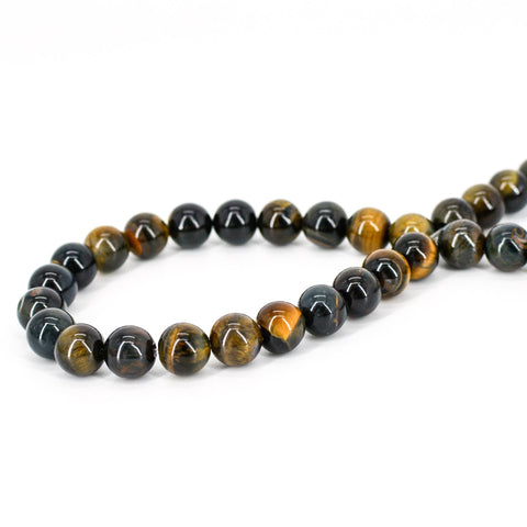 Blue Tiger's Eye Beads, Natural Stone Beads, Genuine Stone Beads, Blue Tiger's Eye Beads, Round Gemstone Beads for Necklace Bracelet Making