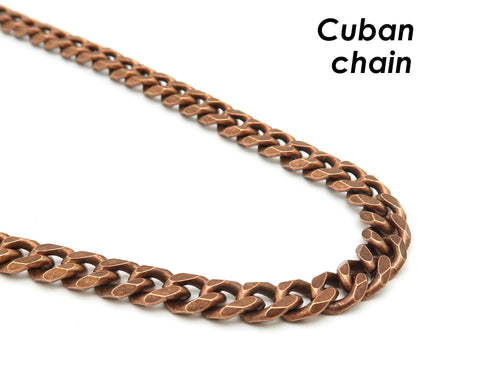 8mm Cuban Necklaces for Men Women, Big Cuban Link Necklace, Stainless Steel Curb Chain Necklace Steel Gold Bronze Copper, Gift for Him Her