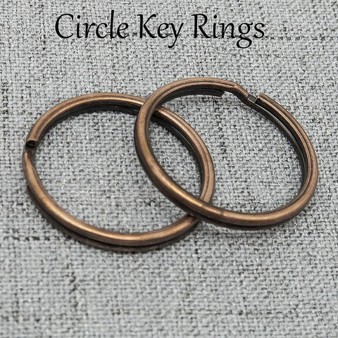 Bulk Wholesale Key Rings, Circle Keyring Split Ring, Keychain Supplies, 25mm Round Keyrings for Key Chain - Silver Bronze Copper Gold