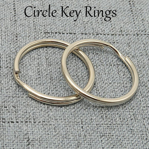 Bulk Wholesale Key Rings, Circle Keyring Split Ring, Keychain Supplies, 25mm Round Keyrings for Key Chain - Silver Bronze Copper Gold