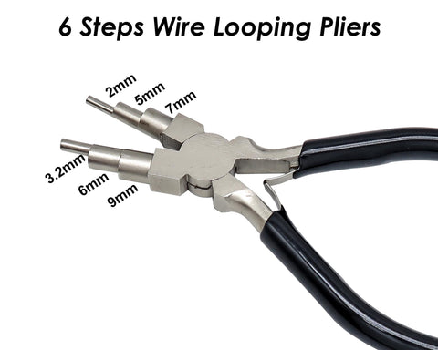 6 Step Wire Looping Pliers, Bail Making Pliers, DIY Beading Tools, Wire Bending Tool for Jewelry Making