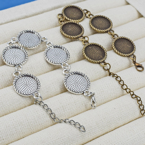 16mm Round Bracelet Blanks for Jewelry Making, Blank Bracelet Setting, Round Bracelet Base, 16mm Bezel Bracelet for Custom Bracelet