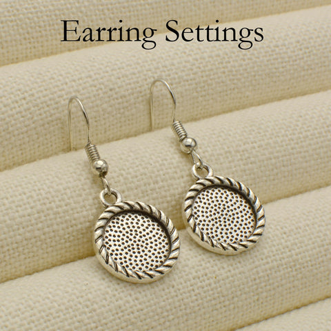 20 Pieces - Earring Bezel Setting, Earring Base Earring Bezel , Earring Blanks for Jewelry Making, Earring Tray for Cabochon Stones Epoxy