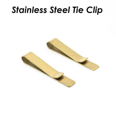 Stainless steel Tie Clip Blanks, Tie Clip Gold Silver, Blank Tie Bar, Stamping Blanks, Tile Clip for Personalize Making